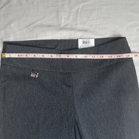 NWT Macy's Alfani Dark Heather Grey Skinny Dress Pant Tummy Control Trouser, 6 - Picture 9 of 10